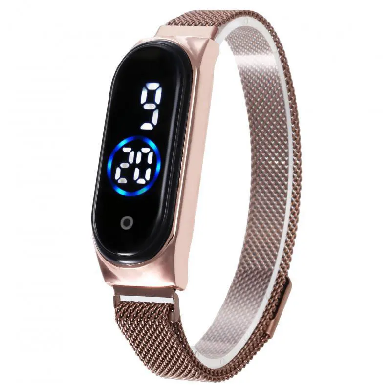 Led Children Watch Magnetic Lodestone Waterproof Touch Fashion Touch Digital Wristwatches Kids Watches afbeelding