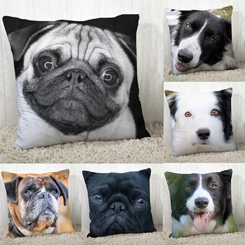 

EHOMEBUYE 3D Cushion Covers Dog Animal Pattern Pillowcase for Home Decoration Cute Pillow Cover 3 Sizes 1pc Pillowcase Polyester