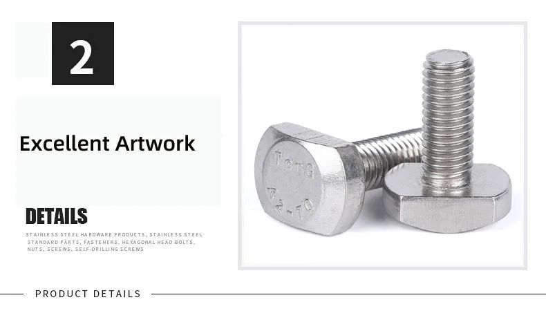 304 Flat hex head self tapping detail 4
