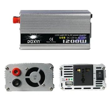 

DOXIN 1200W car inverter 12v to 220v power converter home USB silver inverter