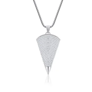 

2020 latest popular zircon geometric necklace cute fashion crystal pendants men and women daily party jewelry high qualit