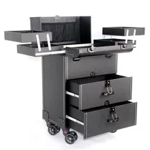 Большой косметический чемодан на колесиках для косметики, Профессиональный переносной Многофункциональный чемодан для художника, коробка для вышивания ногтей Большой косметический чемодан на колесиках для косметики, Профессиональный переносной Многофункциональный чемодан для художника, коробка для вышивания ногтей