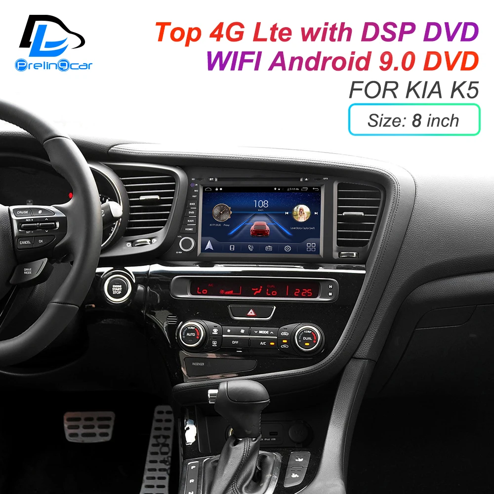 Best IPS touch screen DSP sound Android 9.0 2 DIN 4g Lte radio For KIA K5 Optime 2015-K5 2016 GPS DVD player stereo navigation 5