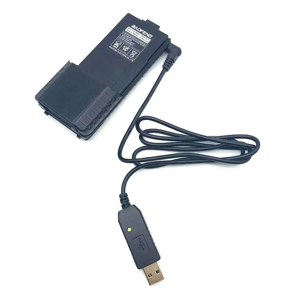 Зарядное устройство USB кабель с индикатором светильник для Walkie Talkie для BaoFeng UV-5R расширение батареи BF-UVB3 плюс Batetery Ham радио