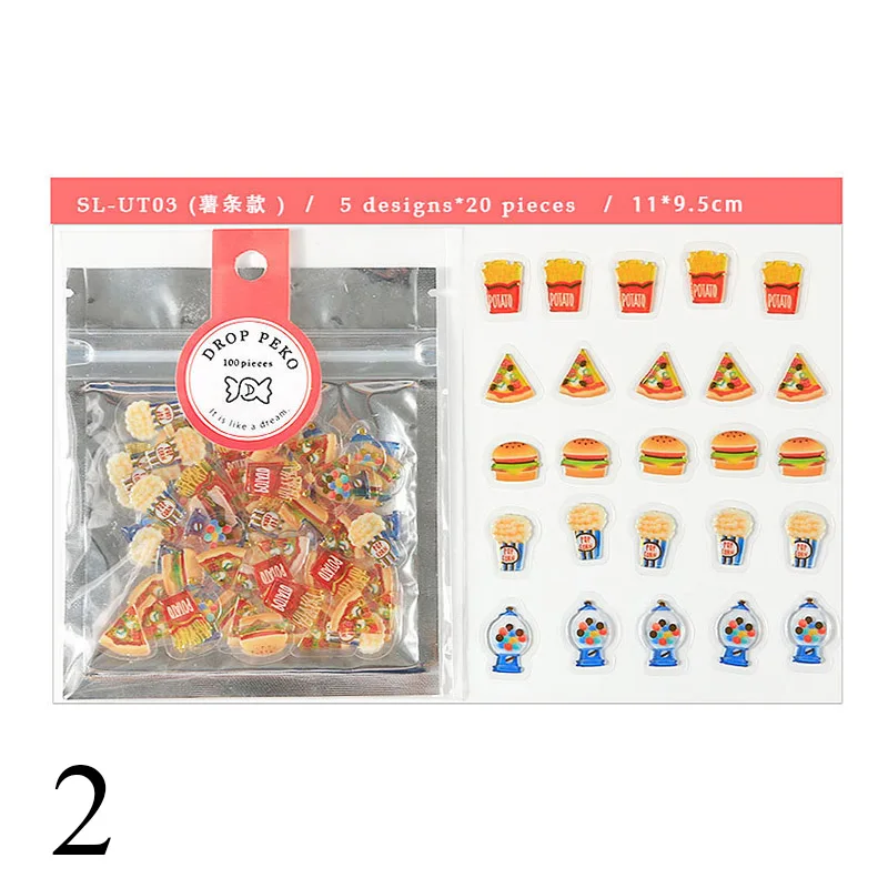 11-100pcs 70 шт./лот(1 пакет) DIY милые Kawaii Сердце Звезда липкие бумажные декоративные клеящиеся наклейки для украшения дома Фотоальбом Дневник - Цвет: 11-100pcs