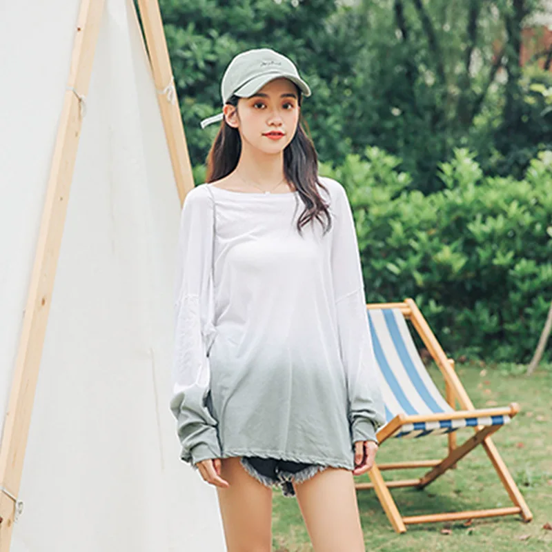 

Minus 2 Yuan Activity-by Nalini Summer New Style Tops T-shirt Women's Long-Sleeve Loose-Fit Base Shirt CHIC Fashionable
