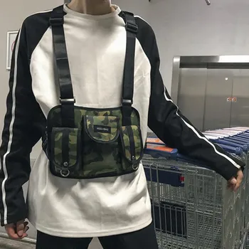 

Streetwear Vest Military Chest Bag Unisex Trend Multi-Function Waist Pack Nylon Chest Bag Vest Bag Waist Packs Adjustable Pocket