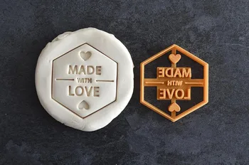 

Made with Love Message cookie cutter