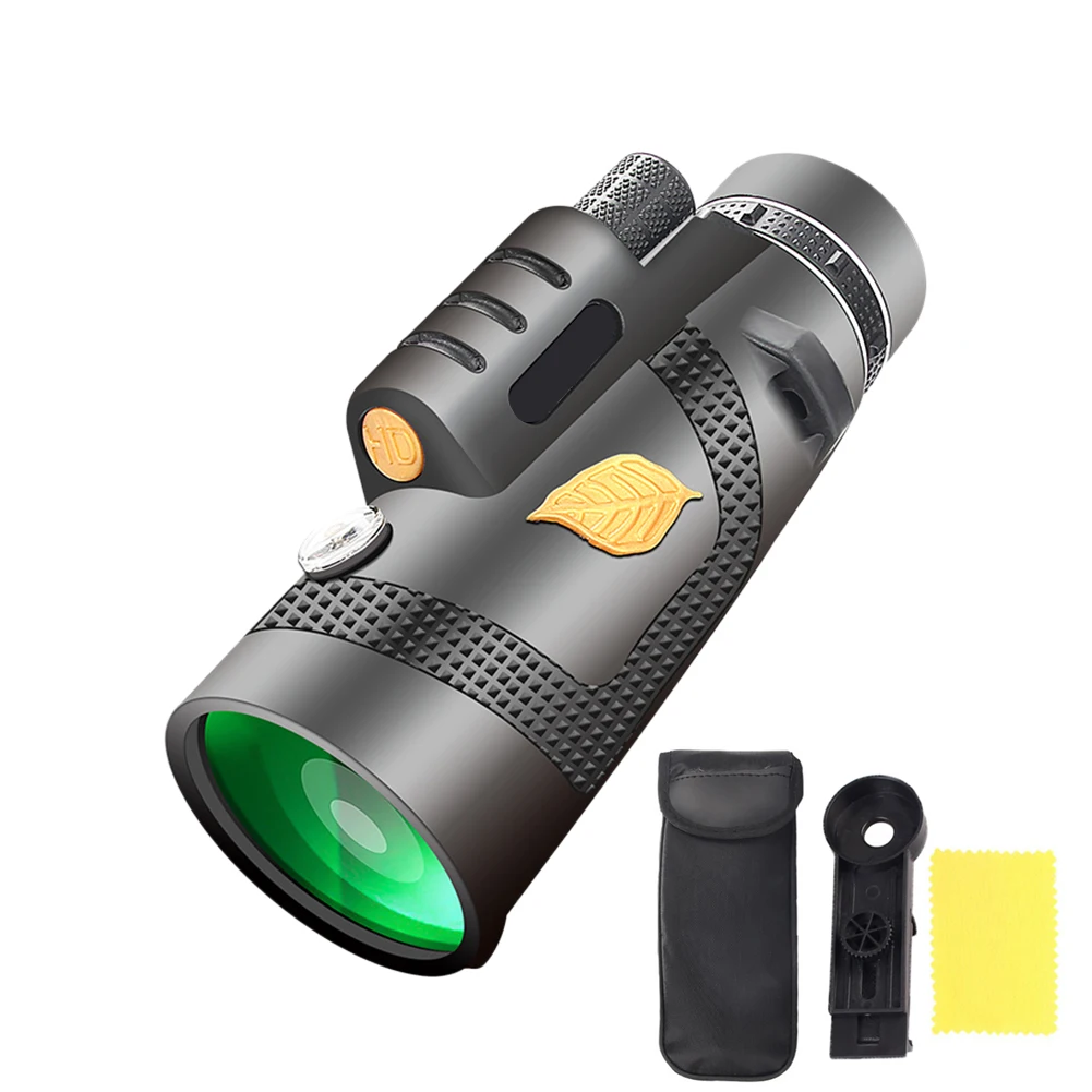 Telescópio monocular 12x50 telescópio totalmente revestido óptica
