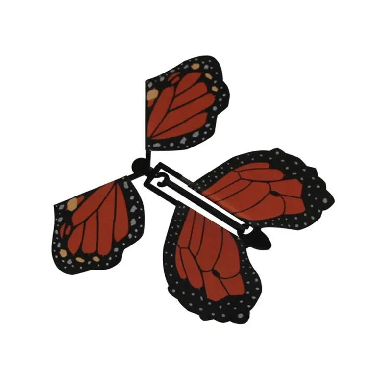5pcs Magic Flying in the Book Butterfly Rubber Band Powered Wind Up R7RB | Игрушки и хобби