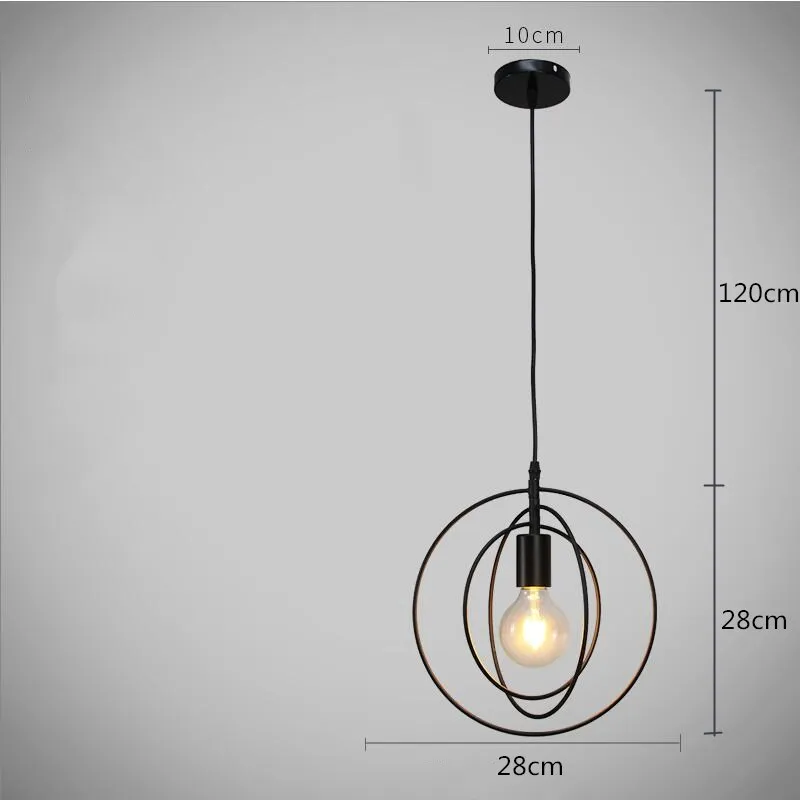 Металлическая люстра Винтаж железа потолочная лампа edison E27 лампы потолочные люстры для дома осветительное устройство Nordic Кухня остров проход огни - Цвет абажура: Black chandelier