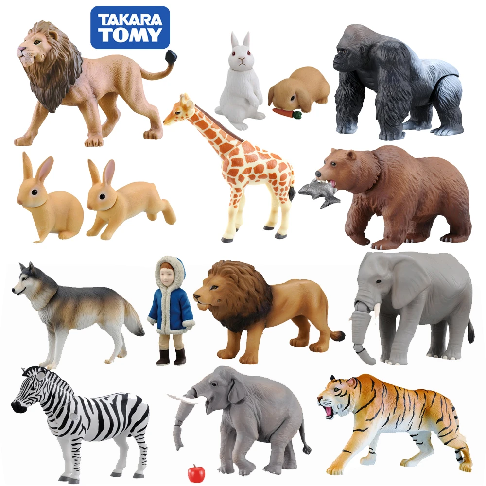 タカラトミーcanisループスライオン虎パンダカバゴリラ象キリンジョイント可動おもちゃコレクション動物モデル誕生日ギフト Action Figures Aliexpress