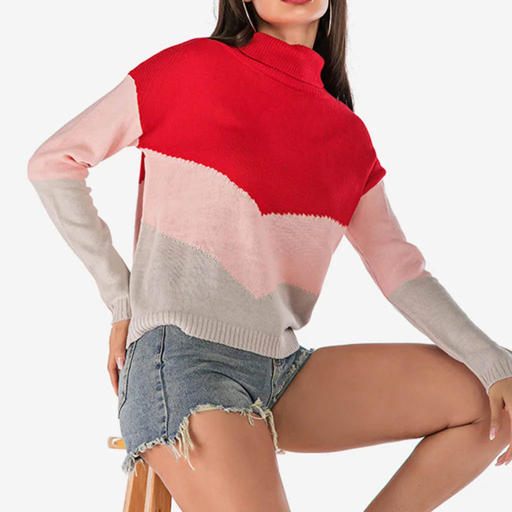 Новинка 2019 модные женские повседневные пуловеры с длинным рукавом блузка топы