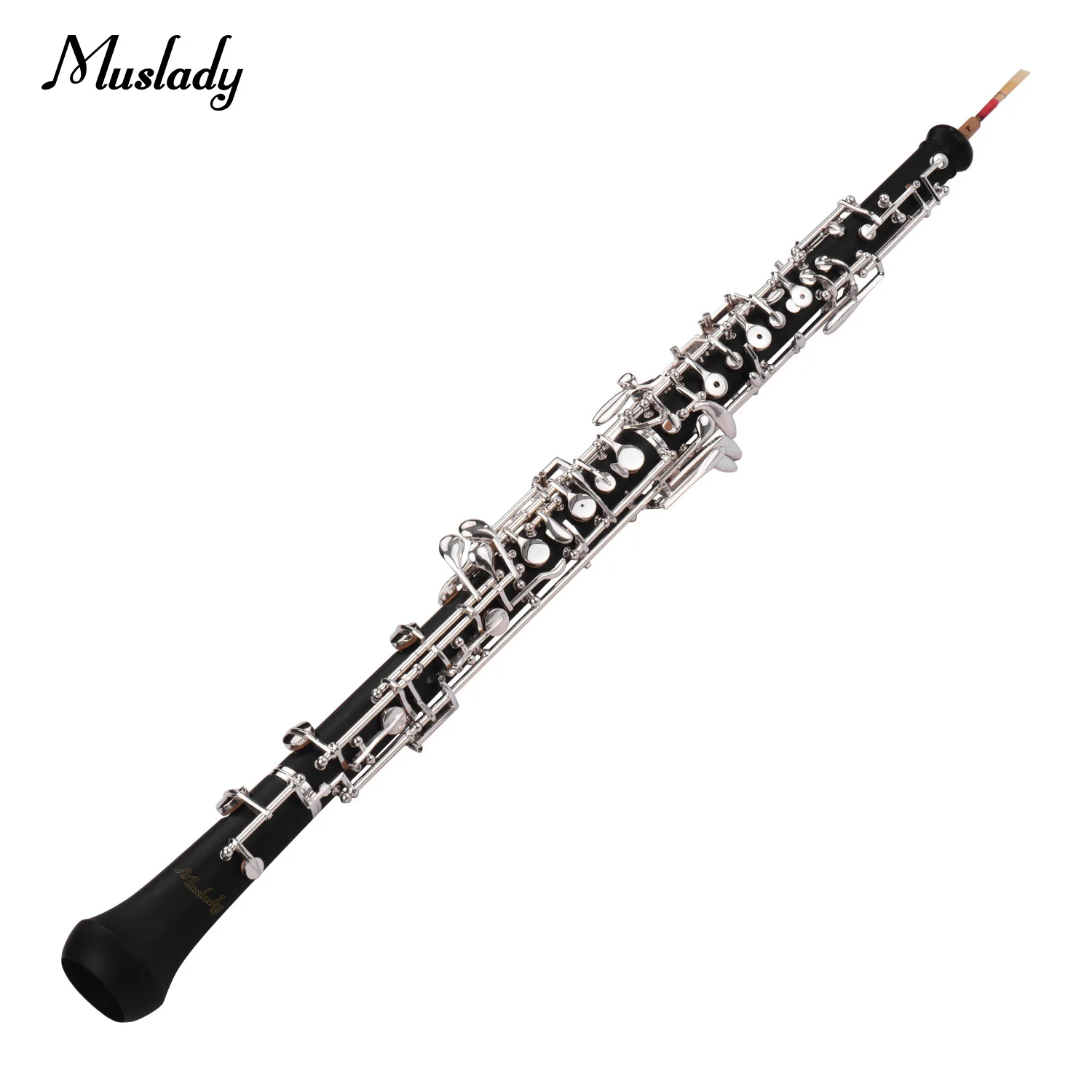 Muslady Профессиональный oboe C Ключ полуавтоматический стиль никелированные ключи деревянный духовой инструмент с гобо Рид перчатки, Чистящая салфетка