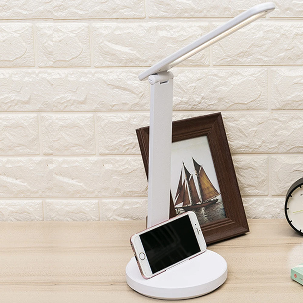 Dimable Level Touch USB заряжаемая настольная лампа для чтения с защитой глаз, Ночной светильник, сенсорный светодиодный светильник для чтения