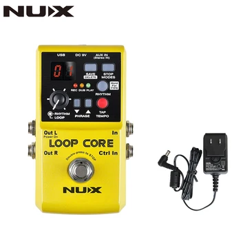 

NUX Loop Core Looper Guitar Effect Pedal 6 Hours Recording Time 99 User Memories Drum Patterns TAP Tempo Free Power Adapter