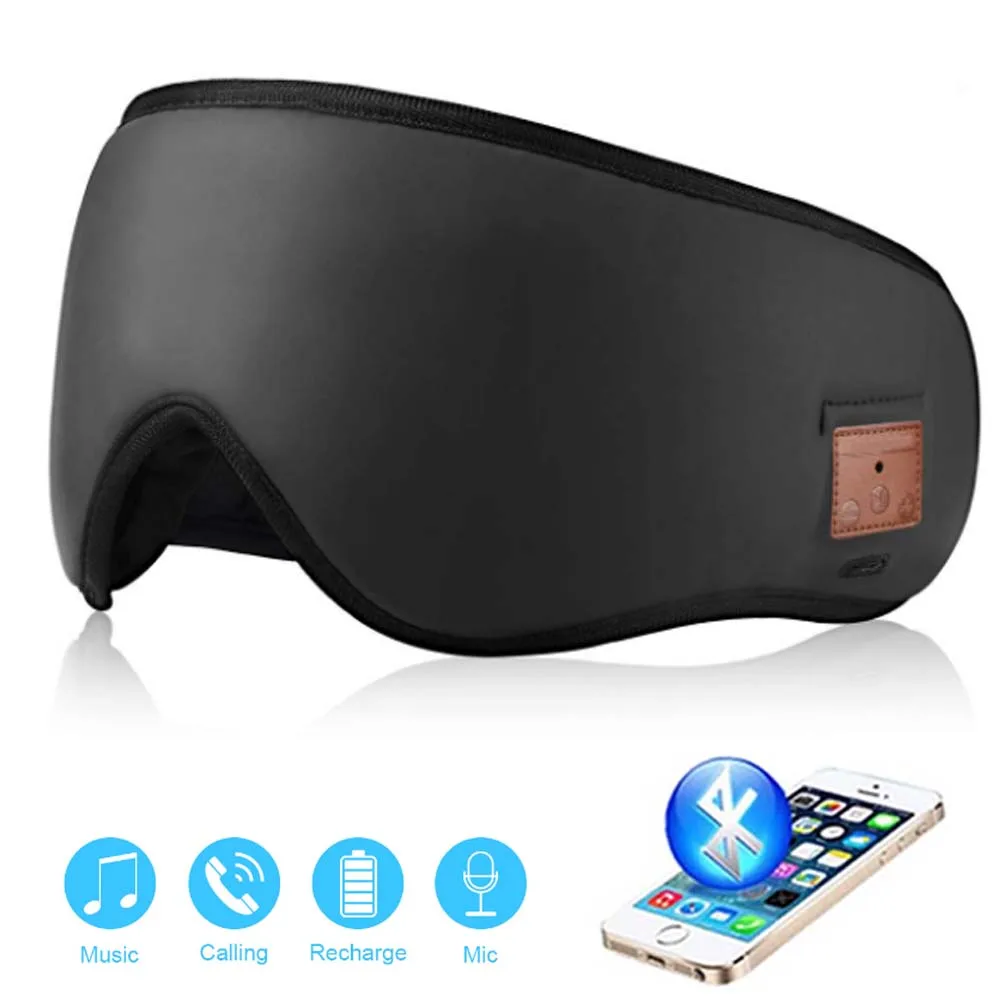 Беспроводные 3D Bluetooth наушники JINSERTA мягкая маска для сна стерео Музыкальная
