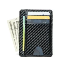 

Slim Carbon Fiber Wallet Credit Id Card Holder Purse Money Case For Men Women