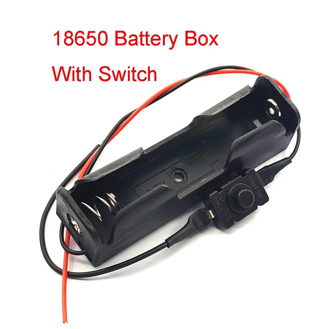 18650 Battery Holder 18650 Battery Box With Switch 1 Slot 3.7v Lithium Case Storage Box