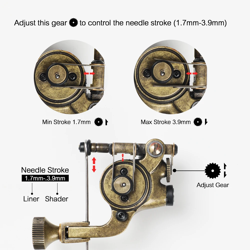 Роторная тату машина RCA Интерфейс для Liner Shader татуировки пистолеты мощный тихий двигатель татуировки Макияж навсегда ассортимент