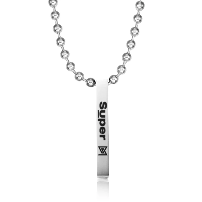 Kpop SuperM Pendant Necklace Round Strand EXO NCT 127 Stainless Steel Necklace Fans Gifts - Окраска металла: Necklace 3