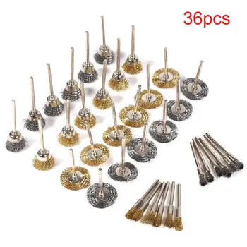 

Brass Brush set Cleaning Rust Sanding Wood carving Stone Degreasing burr 36pcs
