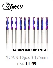 XCAN 1 шт. 2-13 мм супер синий нано покрытием HSS концевые фрезы с прямым хвостовиком Фрезы ЧПУ фрезы 4 флейты концевые фрезы