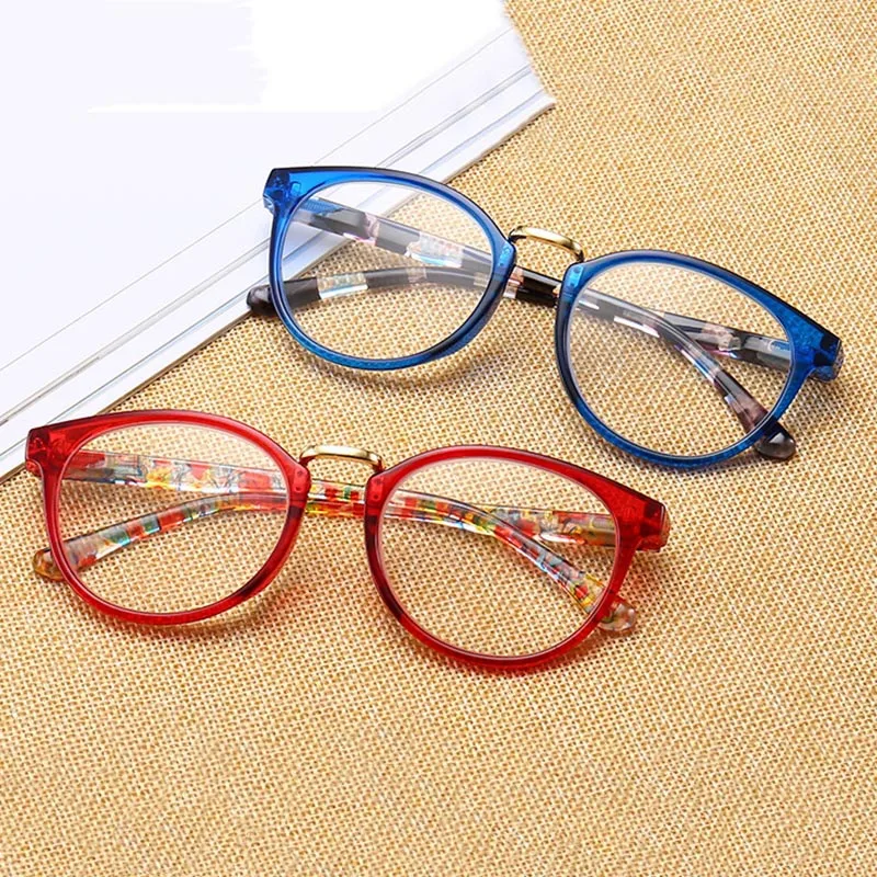 

Round Reading Glasses Women Fashion Eyeglasses Female Adjustable Presbyopic Prescription Flexible Printing Reader Eyewear Goggle