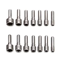 14 шт. 1/" гнездо адаптера дрель Шестигранная головка мощность гайка автомобильный набор ключей шестигранный бит адаптер Doppenset doppleutelset Douille Pour Cliquet