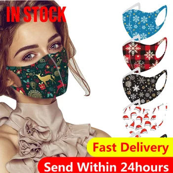 

1/5pcs Mouth Masks for Dust Protection Face Mask Washable Earloop Mask Adjustable Soft Washable Printed Pattern Mascarilla#3