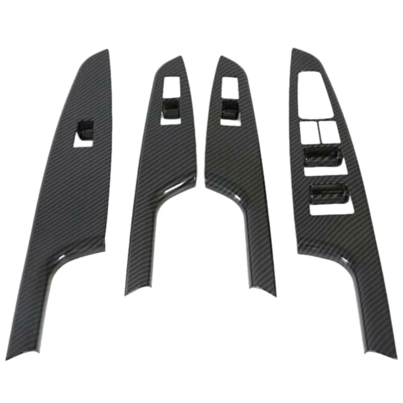 4 шт. наклейки для интерьера из углеродного волокна кнопочный переключатель