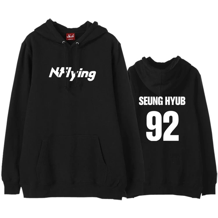 Новое поступление kpop nflying yahoo альбом одинаковое Имя/логотип печать пуловер