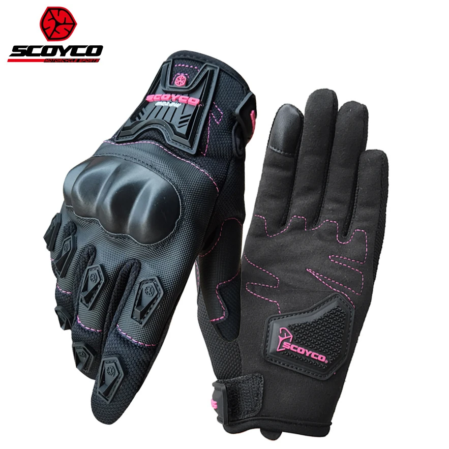 Scoyco Guantes de motocicleta para mujer Motocross Guantes conducción de dedo completo Moto carreras ciclismo Guantes Moto MC12W|Guantes| AliExpress