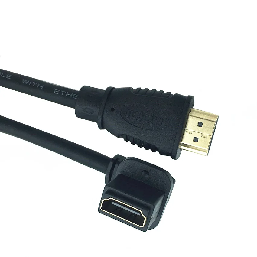 1 5 м HDMI папа мама Панель Крепление 90 градусов левый угол расширение позолоченный