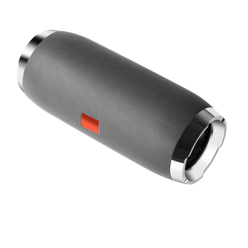 Portable Bluetooth Speaker Alarm Clock Wireless Stereo Music Player Support TF card FM Hands-free with LED Display - Цвет: Серый