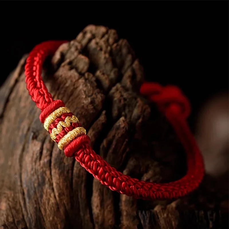 Этнические тибетские браслеты с красной нитью для женщин и мужчин, ювелирные изделия на удачу, ручной работы, Канатный браслет с подвесками, амулет, браслет Будды, подарок друзьям
