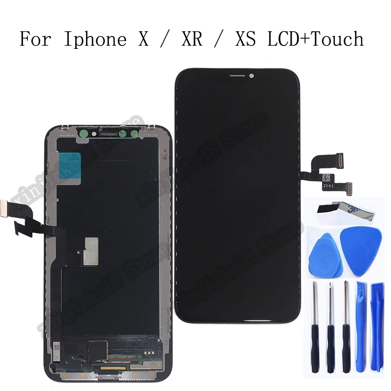 

High Quality LCD For iPhone X XS XR Flexible Rigid Hard OLED For iPhone X XS GX AMOLED LCD Display Soft Screen with 3D LCD touch