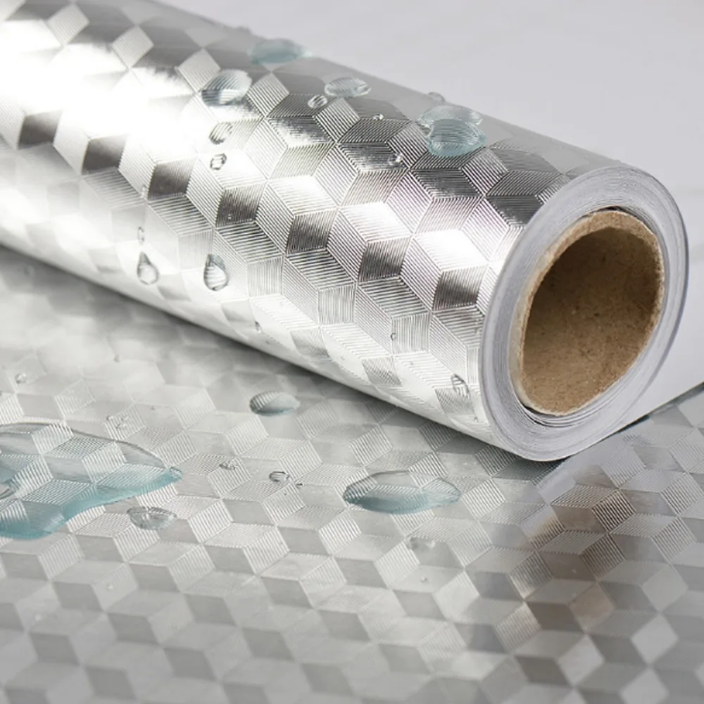 银色立体方格纹60cm