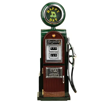 

Gas Station Music Box Creative Vintage Music Box Melody Box Desktop Decoration for Bar Restaurant Home (Green)