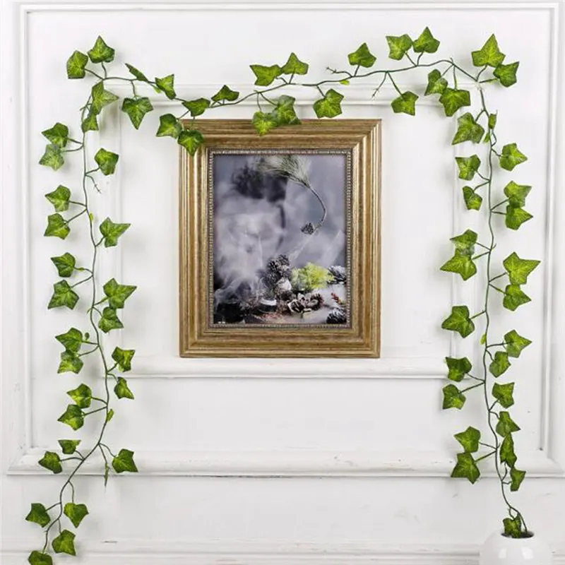

5pcs Simulation vine leaf green leaf simulation creeper leaf vine evergreen vine false green leaf vine artificial flower 206 cm