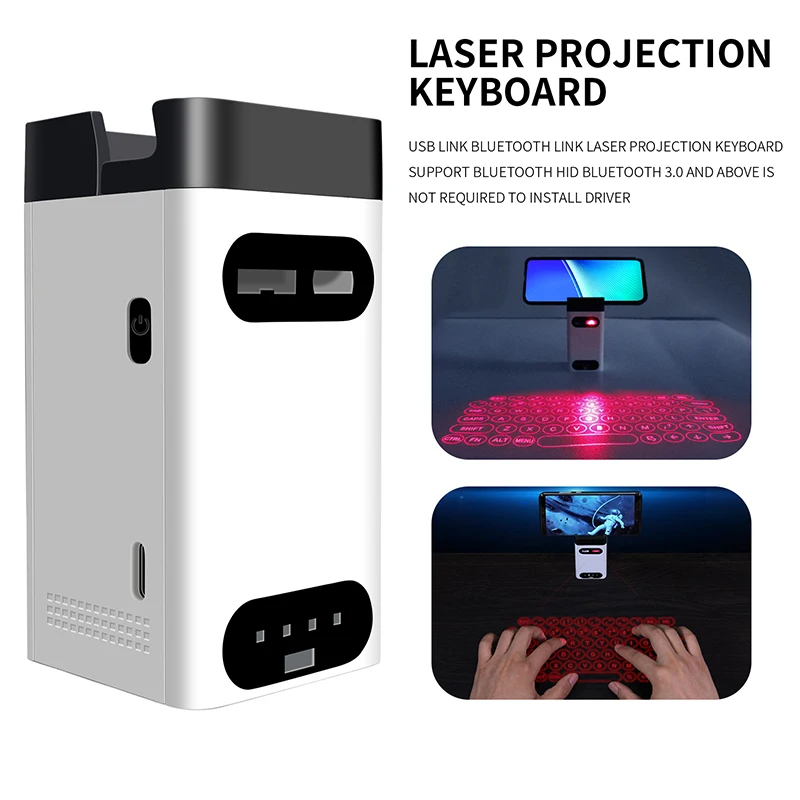 

Bluetooth virtual laser keyboard Wireless Projection mini keyboard Portable for computer Phone pad Laptop With Mouse function