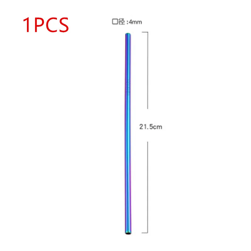 1/4/8 шт. Цвет Золото Нержавеющая сталь соломинкой Многоразовые Высокое качество 304 нержавеющая сталь металл многоразовые соломы - Цвет: H