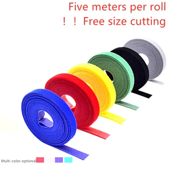 

5meters*1cm Velcro Nylon Cable Ties Power Wire Loop Tape Multifunction Nylon Straps Fastener Reusable Magic Tape