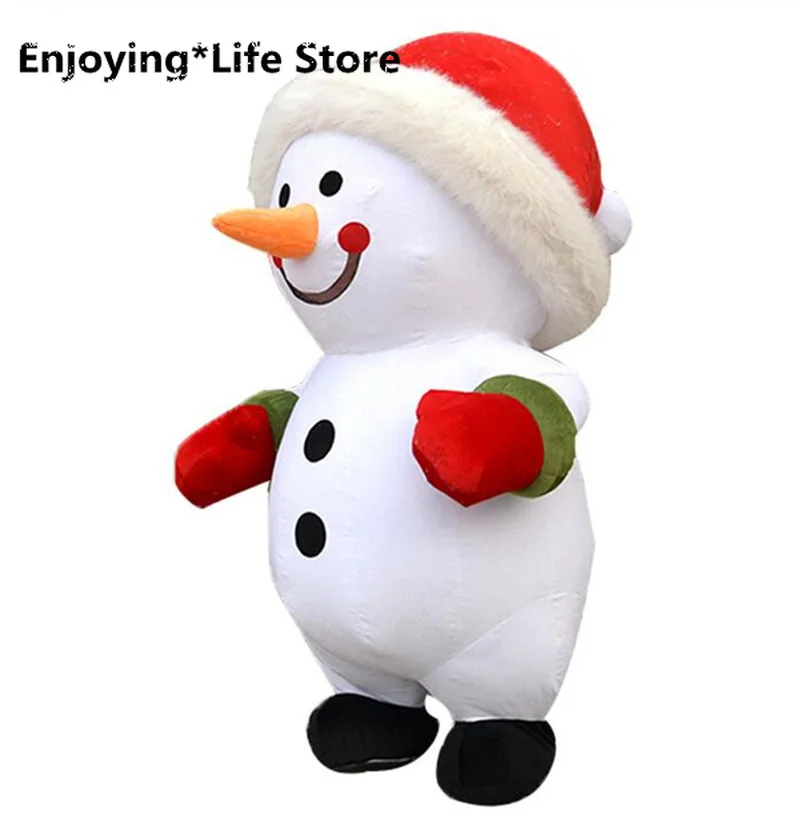 2.6m Halloween Christmas Snowman Mask Inflatable Mascot Costume Suit Adult Party Game Dress Carnival Advertising Promotion | Дом и сад