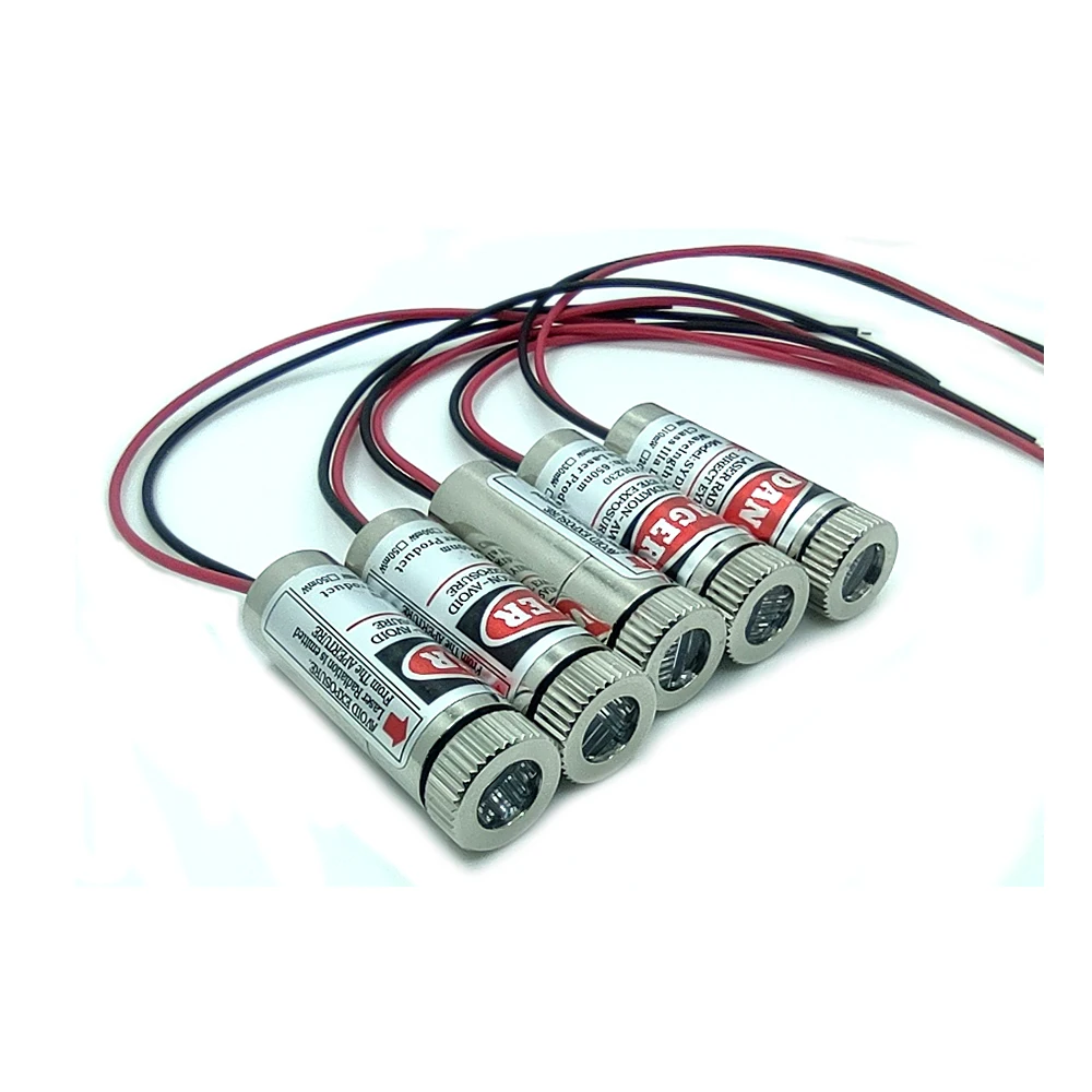 5pcs Cross 58°/ Cross 90° 650nm 5mW 12x35mm 1235 3-5V Adjustable Focusable Red Laser Module Industrial 12mm LED LD Module