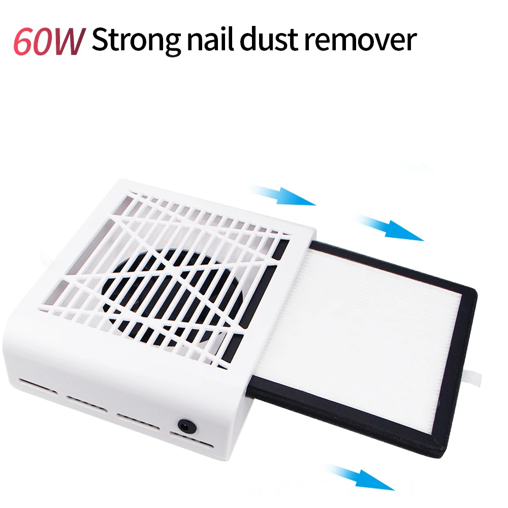 

60/80W Powerful Nail Dust Suction Nail Dust Fan Nail Art Dust Collector Vacuum Cleaner Nail Art Equipment Nail Fan Nail Salon