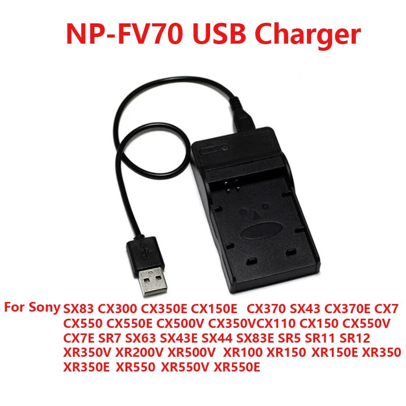 10pcs USB Port Digital Camera Battery Charger For Sony NP-BN1 NP-BX1 NP-F550 NP-FH50 NP-FH100 NP-FR1 NP-FW50 NP-FZ100 NP-BD1 FD1