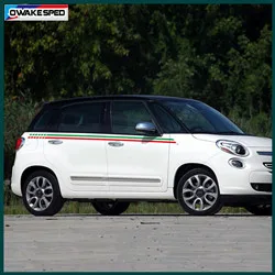 Italian Flag Stripes Car Waist Lines Stickers Door Body Customized Sticker Auto Body Accessories For-Fiat 500L (5)_副本