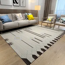 Большой ковер спальня прикроватный диван скандинавский минималистичный журнальный столик геометрический домашний коврик для гостиной