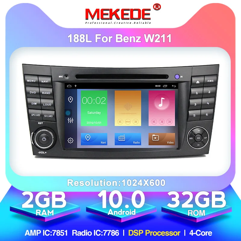 

MEKEDE Android 10.0 For Mercedes Benz w211 2002-2009 Iran 2003-2011 E-Class CL Car DVD player multimedia navigation GPS stereo
